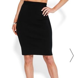 PANEL FRONT SLIT SWEATER SKIRT